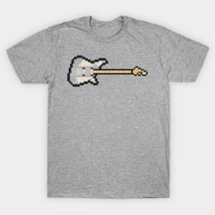 Pixel Silver Reverend Guitar T-Shirt